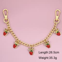Fashion temperament glass stone red cherry chain jewelry bag hanging jewelry bag charm bag accessories