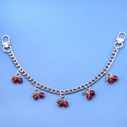 Fashion temperament glass stone red cherry chain jewelry bag hanging jewelry bag charm bag accessories