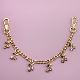 Fashion temperament glass stone red cherry chain jewelry bag hanging jewelry bag charm bag accessories