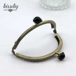 KISSDIY 10 pcs/lot 8.5 cm Antique Bronze Metal Purse frame Semicircle Lotus Head coral beads Kiss clasp DIY bag accessories