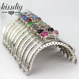 KISSDIY 10 pcs/lot 8.5 cm Antique Bronze Metal Purse frame Semicircle Lotus Head coral beads Kiss clasp DIY bag accessories