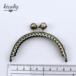 KISSDIY 10 pcs/lot 8.5 cm Antique Bronze Metal Purse frame Semicircle Lotus Head coral beads Kiss clasp DIY bag accessories