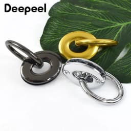 5/10Pcs Deepeel 25*32mm Metal Eyelet Buckles Bag Side Clip Clasp Handle O&D Ring Buckle Luggage Handbag DIY Hardware Accessories