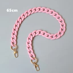 New Fashion Woman Handbag Accessory Chains Matte Cute Candy Pink Resin Chain Frosted Strap Women Clutch Shoulder Purse Chain