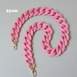 New Fashion Woman Handbag Accessory Chains Matte Cute Candy Pink Resin Chain Frosted Strap Women Clutch Shoulder Purse Chain