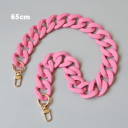 New Fashion Woman Handbag Accessory Chains Matte Cute Candy Pink Resin Chain Frosted Strap Women Clutch Shoulder Purse Chain