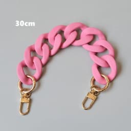 New Fashion Woman Handbag Accessory Chains Matte Cute Candy Pink Resin Chain Frosted Strap Women Clutch Shoulder Purse Chain