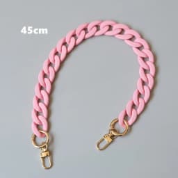New Fashion Woman Handbag Accessory Chains Matte Cute Candy Pink Resin Chain Frosted Strap Women Clutch Shoulder Purse Chain