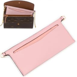 PU Leather Wallet Insert for Chain Strap with D Rings Purse Insert Organizer Purse Insert Women Crossbody Convert Liner Insert