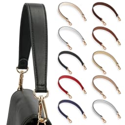 10 Colors PU Leather Bag Strap Handbags Handles For Handbag Short Bag Strap Purse Strap Golden Buckle Replacement Bag Belt Band