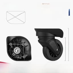 Afashion Universal Wheel Luggage Accessories Aircraft Carryon Suitcase Plane Silent Wheel Bag Shock Absorption Wheel Replacemen