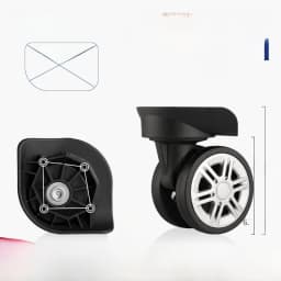 Afashion Universal Wheel Luggage Accessories Aircraft Carryon Suitcase Plane Silent Wheel Bag Shock Absorption Wheel Replacemen