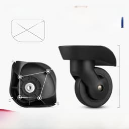 Afashion Universal Wheel Luggage Accessories Aircraft Carryon Suitcase Plane Silent Wheel Bag Shock Absorption Wheel Replacemen