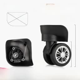 Afashion Universal Wheel Luggage Accessories Aircraft Carryon Suitcase Plane Silent Wheel Bag Shock Absorption Wheel Replacemen