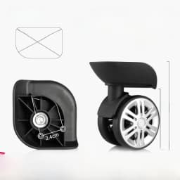 Afashion Universal Wheel Luggage Accessories Aircraft Carryon Suitcase Plane Silent Wheel Bag Shock Absorption Wheel Replacemen