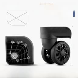 Afashion Universal Wheel Luggage Accessories Aircraft Carryon Suitcase Plane Silent Wheel Bag Shock Absorption Wheel Replacemen