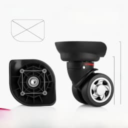 Afashion Universal Wheel Luggage Accessories Aircraft Carryon Suitcase Plane Silent Wheel Bag Shock Absorption Wheel Replacemen