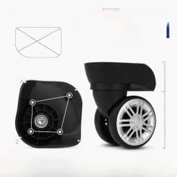 Afashion Universal Wheel Luggage Accessories Aircraft Carryon Suitcase Plane Silent Wheel Bag Shock Absorption Wheel Replacemen