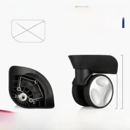 Afashion Universal Wheel Luggage Accessories Aircraft Carryon Suitcase Plane Silent Wheel Bag Shock Absorption Wheel Replacemen
