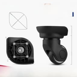 Afashion Universal Wheel Luggage Accessories Aircraft Carryon Suitcase Plane Silent Wheel Bag Shock Absorption Wheel Replacemen