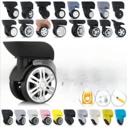 Afashion Universal Wheel Luggage Accessories Aircraft Carryon Suitcase Plane Silent Wheel Bag Shock Absorption Wheel Replacemen
