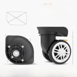 Afashion Universal Wheel Luggage Accessories Aircraft Carryon Suitcase Plane Silent Wheel Bag Shock Absorption Wheel Replacemen