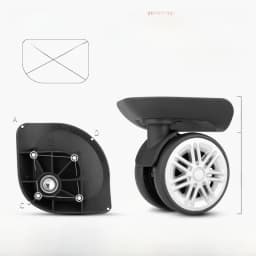 Afashion Universal Wheel Luggage Accessories Aircraft Carryon Suitcase Plane Silent Wheel Bag Shock Absorption Wheel Replacemen