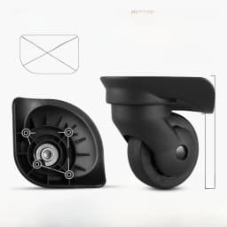 Afashion Universal Wheel Luggage Accessories Aircraft Carryon Suitcase Plane Silent Wheel Bag Shock Absorption Wheel Replacemen