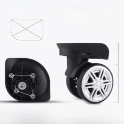 Afashion Universal Wheel Luggage Accessories Aircraft Carryon Suitcase Plane Silent Wheel Bag Shock Absorption Wheel Replacemen