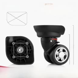 Afashion Universal Wheel Luggage Accessories Aircraft Carryon Suitcase Plane Silent Wheel Bag Shock Absorption Wheel Replacemen