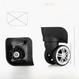 Afashion Universal Wheel Luggage Accessories Aircraft Carryon Suitcase Plane Silent Wheel Bag Shock Absorption Wheel Replacemen