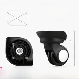 Afashion Universal Wheel Luggage Accessories Aircraft Carryon Suitcase Plane Silent Wheel Bag Shock Absorption Wheel Replacemen