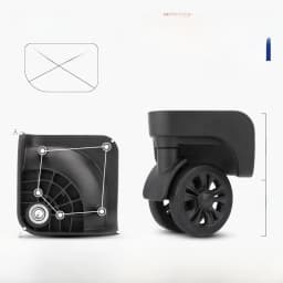 Afashion Universal Wheel Luggage Accessories Aircraft Carryon Suitcase Plane Silent Wheel Bag Shock Absorption Wheel Replacemen