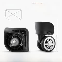 Afashion Universal Wheel Luggage Accessories Aircraft Carryon Suitcase Plane Silent Wheel Bag Shock Absorption Wheel Replacemen