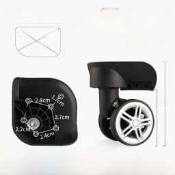 Afashion Universal Wheel Luggage Accessories Aircraft Carryon Suitcase Plane Silent Wheel Bag Shock Absorption Wheel Replacemen