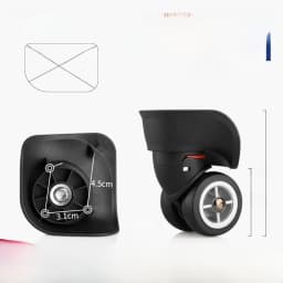 Afashion Universal Wheel Luggage Accessories Aircraft Carryon Suitcase Plane Silent Wheel Bag Shock Absorption Wheel Replacemen