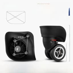 Afashion Universal Wheel Luggage Accessories Aircraft Carryon Suitcase Plane Silent Wheel Bag Shock Absorption Wheel Replacemen