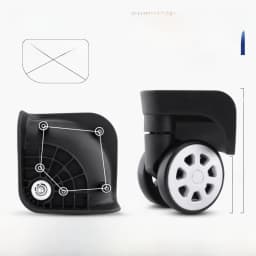 Afashion Universal Wheel Luggage Accessories Aircraft Carryon Suitcase Plane Silent Wheel Bag Shock Absorption Wheel Replacemen