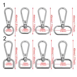 5Pcs/Set Metal Bags Strap Buckles Lobster Clasp Collar Carabiner Snap Hook DIY Keychain Bag Parts Accessories 13/15/20/25mm