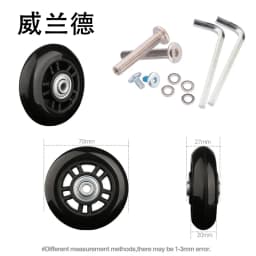 Luggage Suitcase Replacement Wheels 70mm*27mm Toolbox Replacement Luggage Universal Casters Damping Mute Colored Wheels