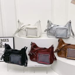 New Transparent Ita Bag School Crossbody Handbag Korean Y2K Pain Shoulder Bag Japanese Designer Preppy Handbag Zippered Bag