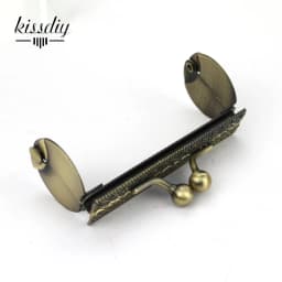 KISSDIY 10PCS 7cm 9cm Antique Bronze Metal Coin Purse Frame Small Size Kiss Clasp Sewing Bag Handle DIY Bag Hardware Accessories