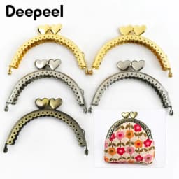 1/2/5/10Pcs 85mm Embossed Metal Purse Frame Mini Coin Bags Handle Handmade Wallet Kiss Clasp DIY Sewing Brackets Bag Accessories