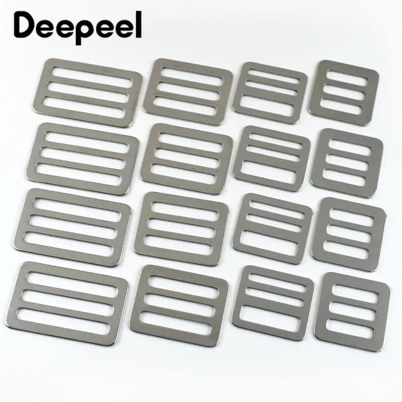 2/5/10Pcs 26-50mm Stainless Steel Tri-Glide Slider Buckle for Backpack Strap Safety Belt Adjust Clasp DIY Hardware Accessories