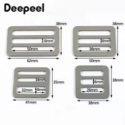 2/5/10Pcs 26-50mm Stainless Steel Tri-Glide Slider Buckle for Backpack Strap Safety Belt Adjust Clasp DIY Hardware Accessories