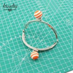KISSDIY 10PCS 8.5CM Stripe Lollipop Bead Metal Purse Frame Bright And Glossy Silver Semicircle Bags Kiss Clasp Accessory