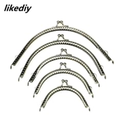 20 Pcs/Lot Glossy Silver Basic Metal Purse Frame Kiss Clasp Lock DIY Bag Accessories 8.5/10.5/12.5/15.5/18CM