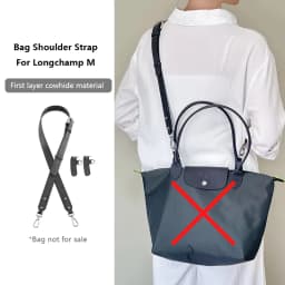 Bag Shoulder Strap For Longchamp M Leather Shoulder Bag Strap Durable Belt Slung Crossbody No Drilling Replacement Accessories