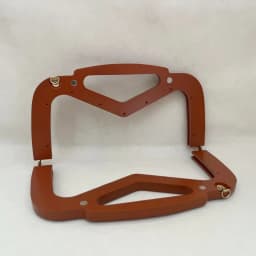 25x13 Cm V-Shaped Wooden Handbag Handles Frame Clasp Set Colorful DIY Bag Accessories with Screws for Purse Making