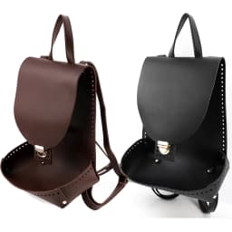 DIY Woven Backpack Set Handmade Leather Handbag Shoulder Strap Bottoms Knitting Bag with Hardware Accessories Black Brown Coffee